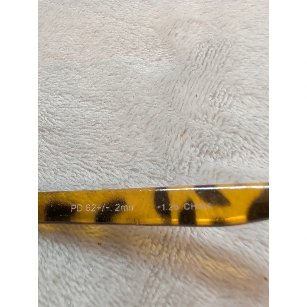 Black Rectangular Reading Glasses Leopard Tortoise Arms (FRAMES ONLY)‎